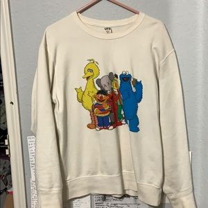 KAWS x Uniqlo x Sesame Street crew neck sweatshirt